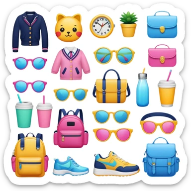 Colourful Preppy aesthetic  sticker