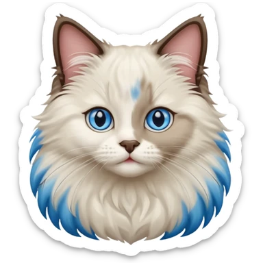 ragdoll bicolor cat sticker