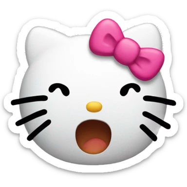 Hello kitty long face sticker