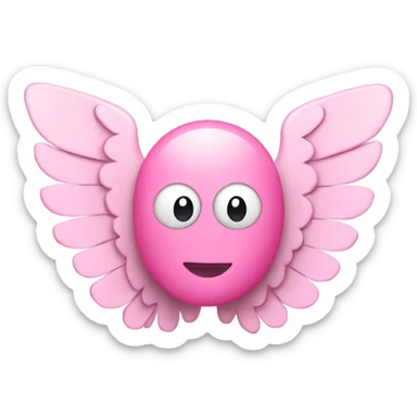 pink money bills with wings sticker