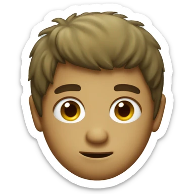 A kiwi with face a little hair sticker