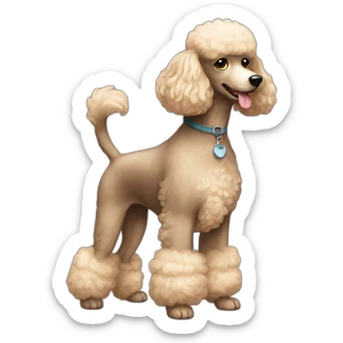 Dog Standart Poodle full body sticker