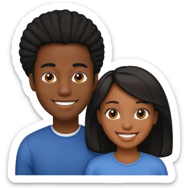 Black Wife and husband  sticker