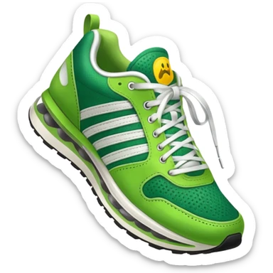 "Green Running shoes sticker