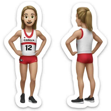 University of Georgia runner sticker
