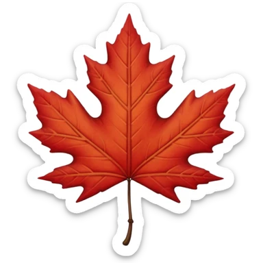 red maple leaf sticker