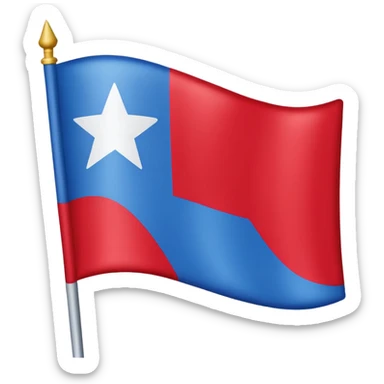 Make an emoji of a flag that is red blue red it’s a star in the middle sticker