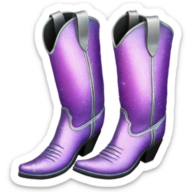 Sparkly cowboy boots sticker