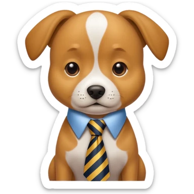 My dog whereing a tie sticker