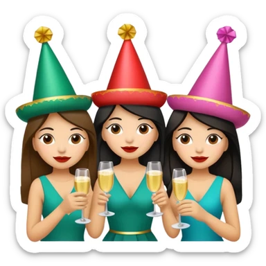 Mexican sisters partying sticker