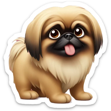 Pekingese with Mickey Mouse  sticker