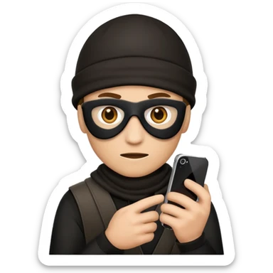 Robber iPhone emoji sticker