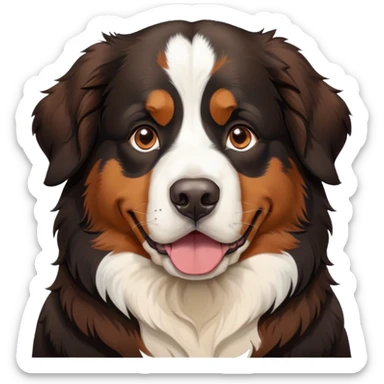 Tête de Chien de race bouvier bernois  sticker