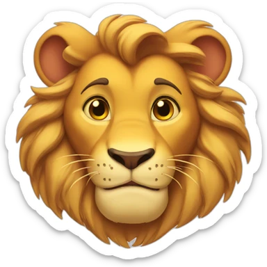 simba disney head sticker
