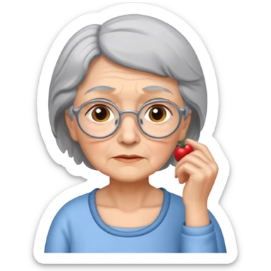 granny thinking sticker