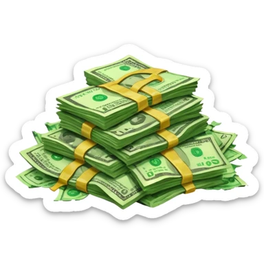 Ripped money sticker