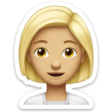 Lazy blonde girl sticker