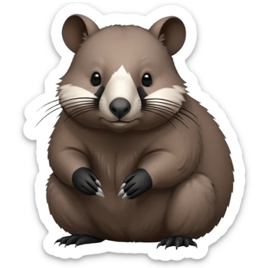 Wombat magpie sticker