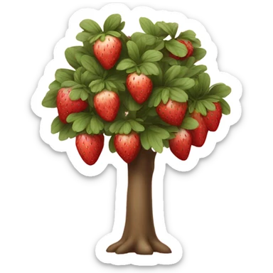 Strawberry tree sticker