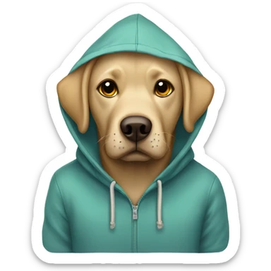 Labrador in hoodie sticker