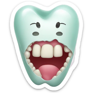 cavity on tooth sticker