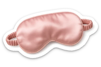 pink silk sleep mask sticker