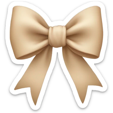 beige color bow🎀 sticker