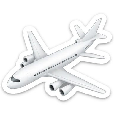 Airplane white sticker