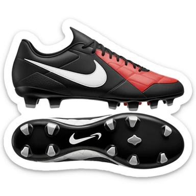 Nike soccer cleats, angled view, no text, apple emoji style sticker