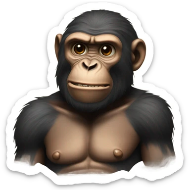 Ape Beating Chest  sticker