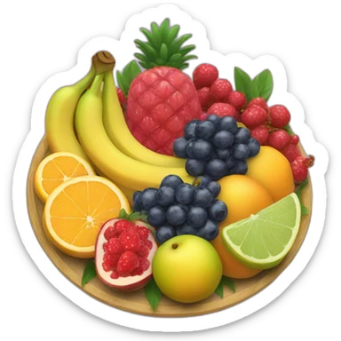 5 fruit platter sticker