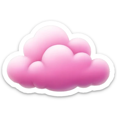 Pink clouds sticker