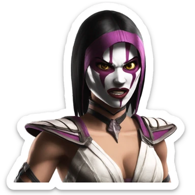 frightened Mileena Mortal Kombat X sticker