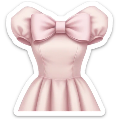 pale pink Vintage bow dress sticker