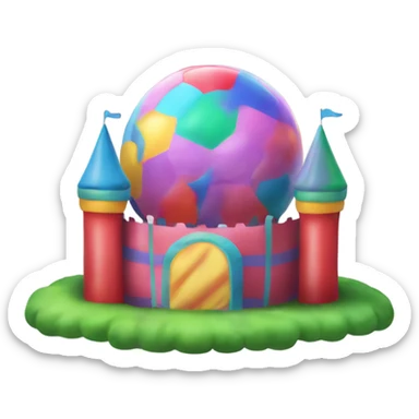 A bouncy ball castle sticker
