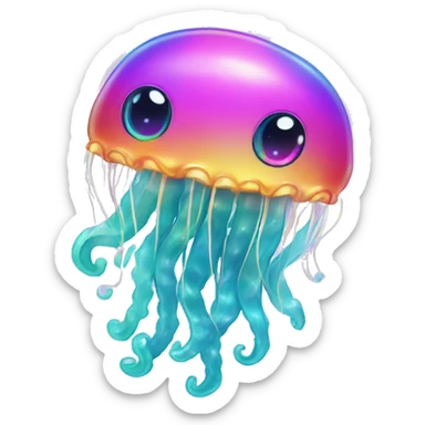 Lisa frank jellyfish sticker