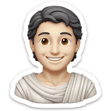 escultura griega feliz sticker