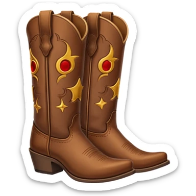 Cowboy boots sticker