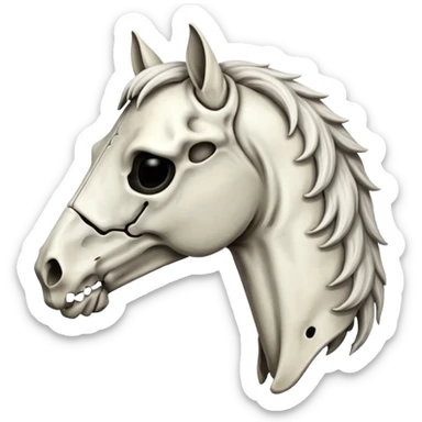 Skeleton horse head sticker