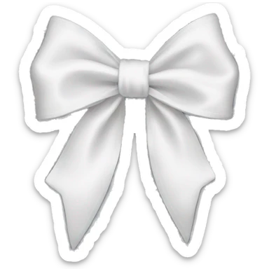 white satin bow sticker