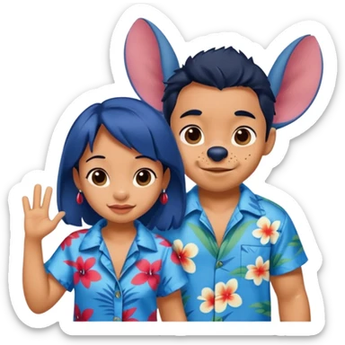 Stitch y lilo sticker