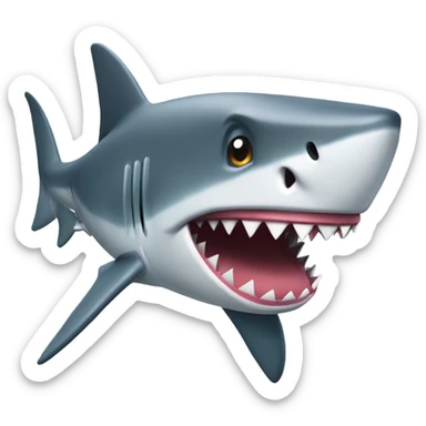 Shark holding bomb sticker