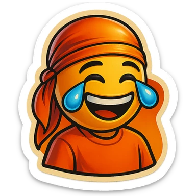 lol face laughing crying
orange shirt
make him smile
Change His durag To orange sticker