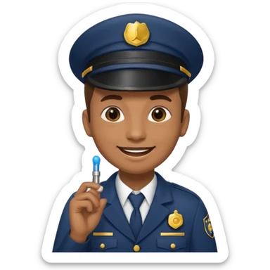 bus conductor whistle sticker