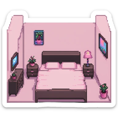 pink aesthetic bedroom sticker