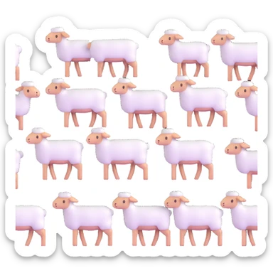 group of lambs sticker