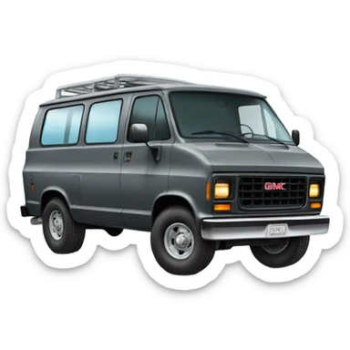 1981 gmc charcoal grey safari van sticker