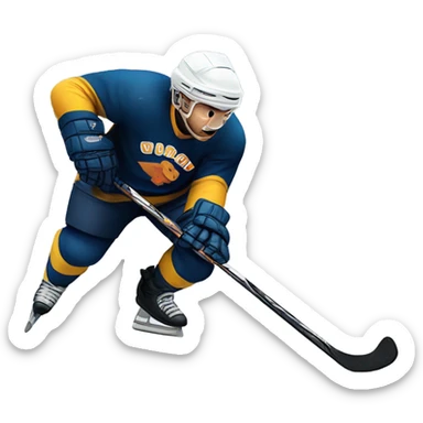 Hockey player scoring  sticker