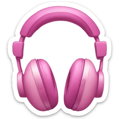 Pink headphones  sticker