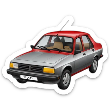 Red sedan Dacia 1310  sticker